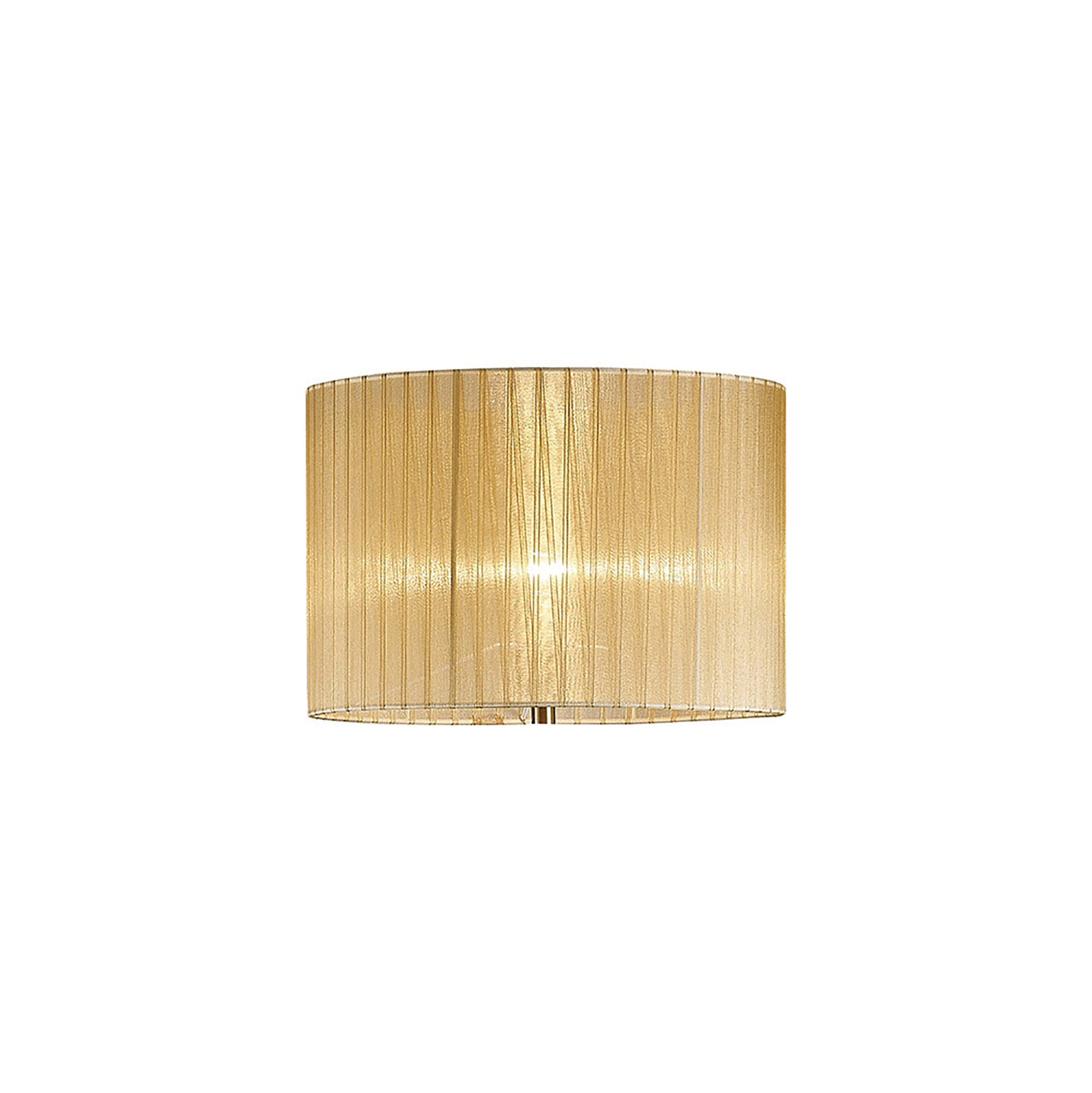 ILS31721  Florence 38cm Round Organza Fabric Shade Soft Bronze